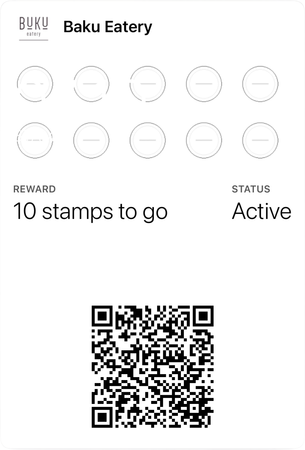 Digital loyalty pass with QR code